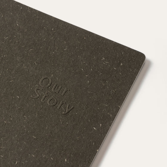 Amber Fields Large Lined Notebook – Black