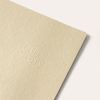 Amber Fields Large Lined Notebook – Pure White