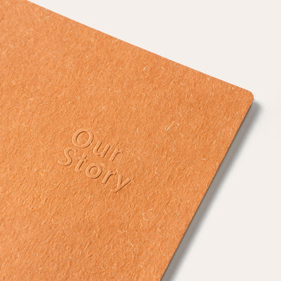 Amber Fields Large Lined Notebook – Nobel Orange