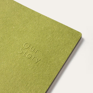 Amber Fields Large Lined Notebook – Olive Green
